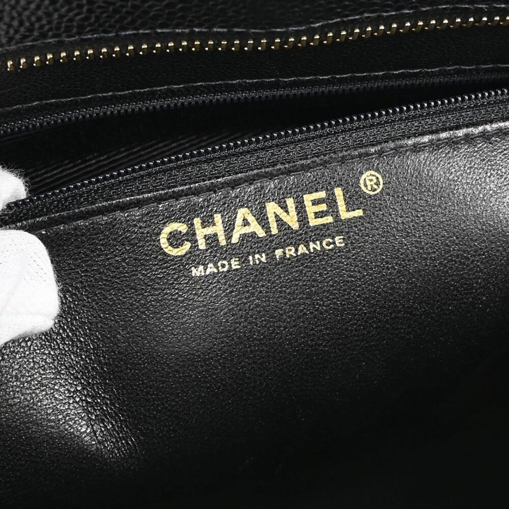 Authentic Chanel Black Caviar Medallion Tote Handbag - Picture 9 of 12